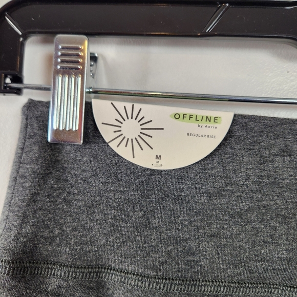 Aerie Offline Mid Rise Gray OG Leggings New NWT Size Medium Activewear Yoga Gym - Picture 4 of 7